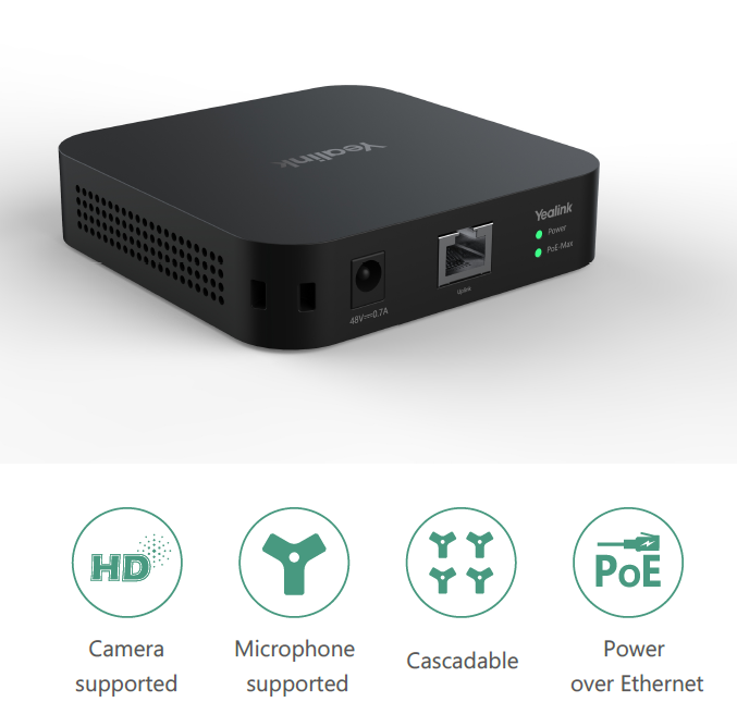 Yealink RCH40 1+4-Port PoE Rums-HUB